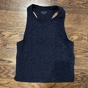 Athleta Women's Navy Patterned Tank Top